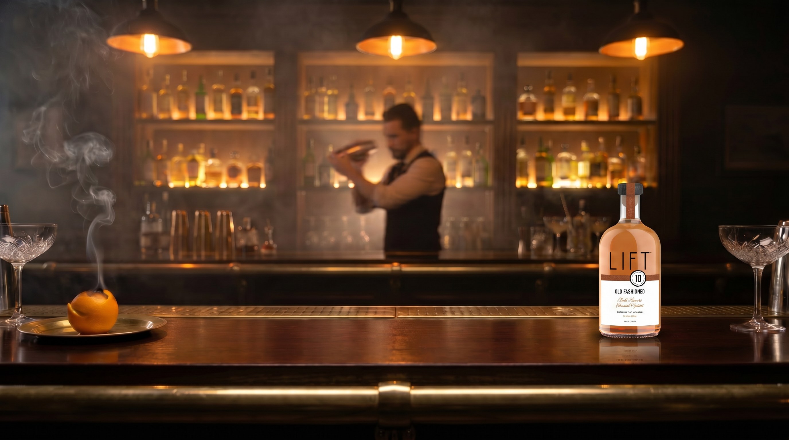 Mahogany speakeasy bar